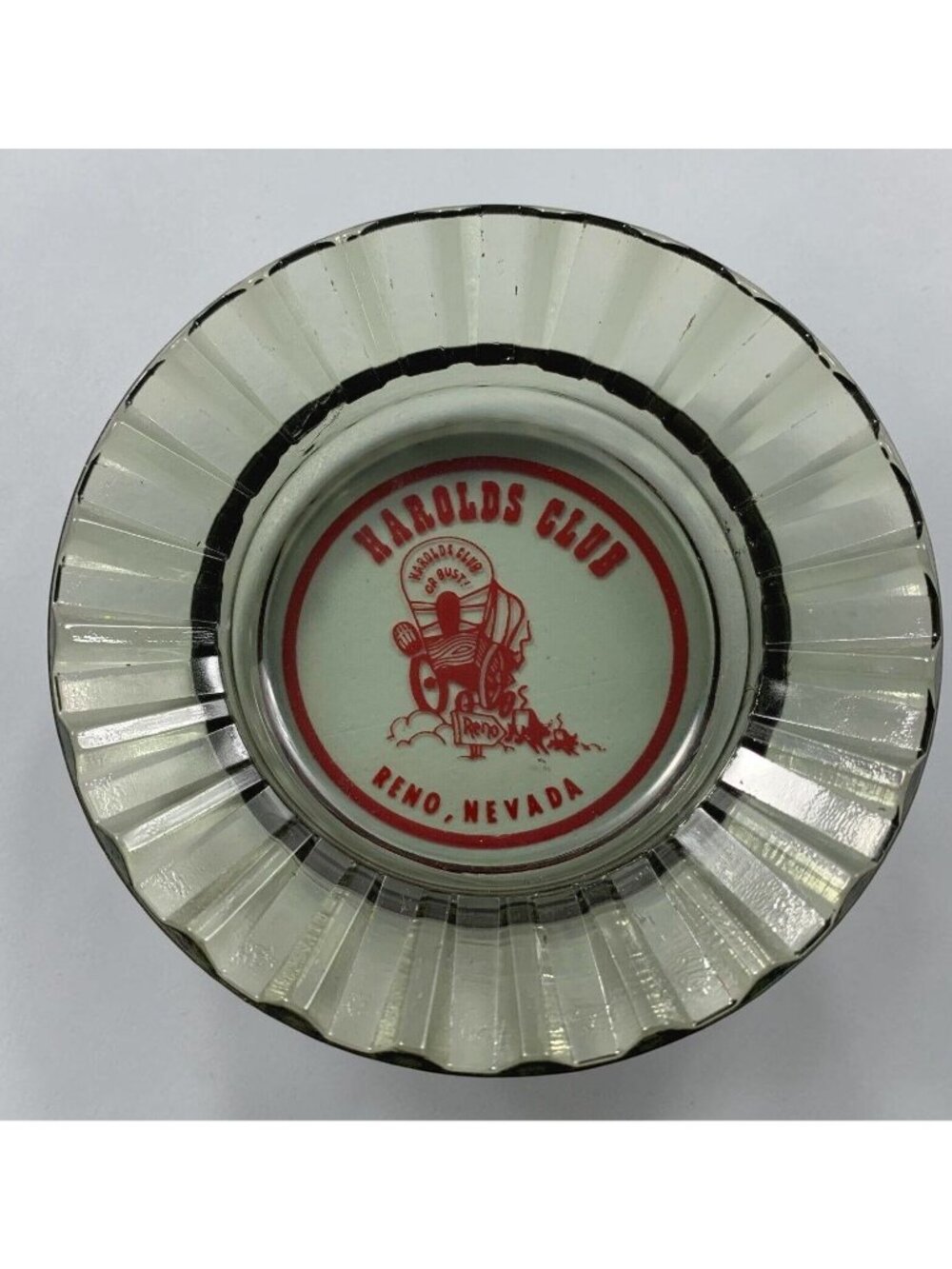 Harolds Club Casino Ashtray Reno Nevada Vintage Pioneer Western Theme 1970s